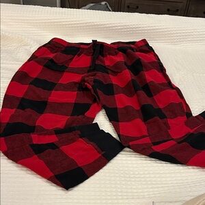 Old Navy Red and Black Plaid Pajama Pants